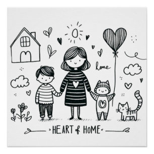 Mother's Day Gift   Mum Heart Of Home Poster