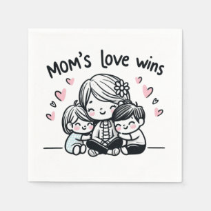 Mother's Day Gift Mum's Love Wins Napkin