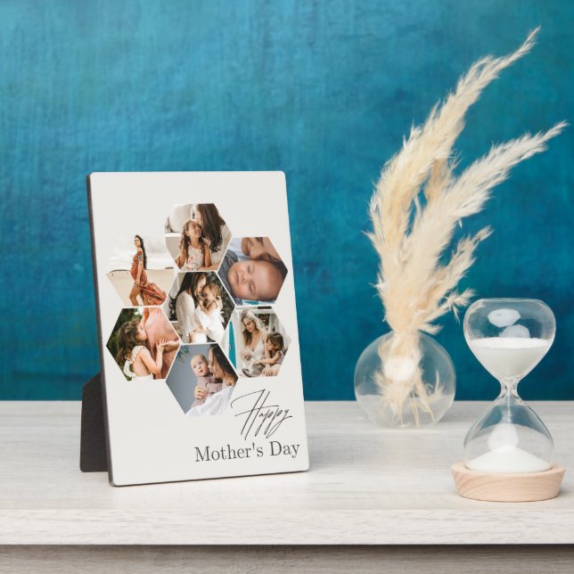 Mother's Day Gift Personalised MOMMY Photo Collage Plaque (Side)
