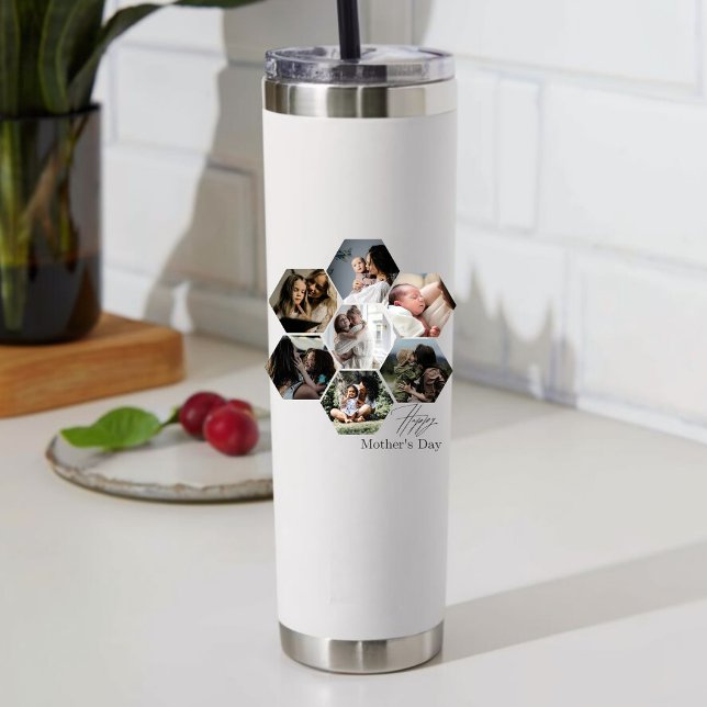 Mother's Day Gift Personalised MOMMY Photo Collage Thermal Tumbler (Creator Uploaded)