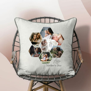 Mother's Day Gift Personalized MOMMY Photo Collage Cushion