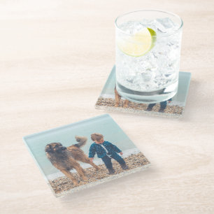 Mother's Day Gift Personalized Photo Glass Coaster