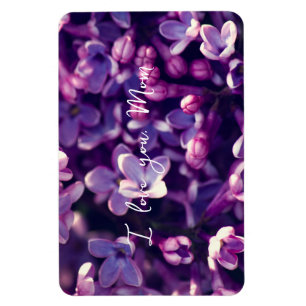 Mother's Day, Gift, Photo lilac flower, Wedding, Magnet