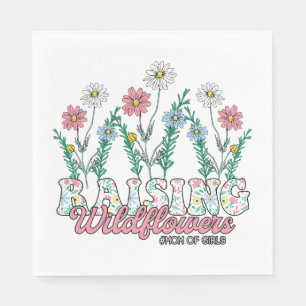 Mother's Day Gift Raising Wildflower Mum Of Girl Napkin