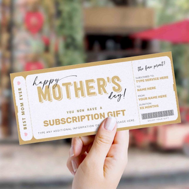 Mother's Day Gift Subscription Gift Box Voucher  Invitation (Creator Uploaded)