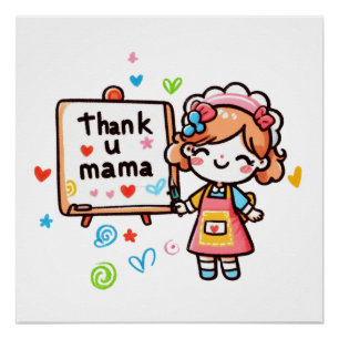 Mother's Day Gift Thank You Mama Poster