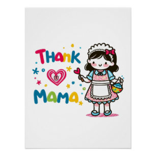 Mother's Day Gift Thank You Mama Poster