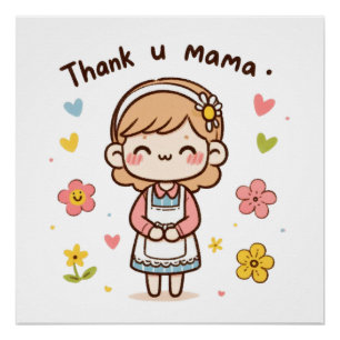 Mother's Day Gift Thank You Mama Poster