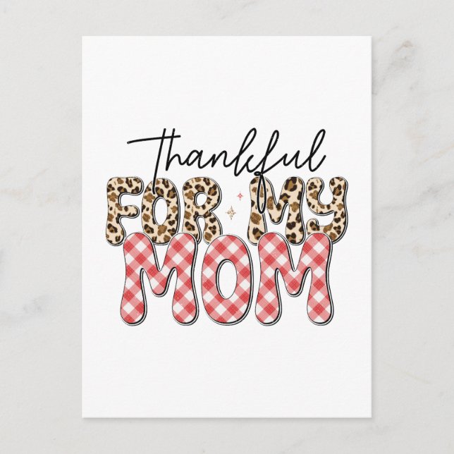 Mother's Day Gift | Thankful For My Mum Postcard (Front)