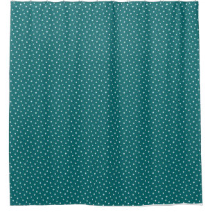 Mother's Day Gift Tiny Daisies On Teal Shower Curtain