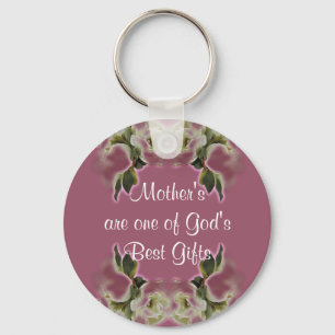 Mother's Day Gift Vintage Roses - Dusty Rose Key Ring