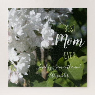 Mother's Day Gift White Lilac Photo Puzzle