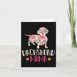 Mothers Day Gift Wiener Mum Weenie Dog Vintage Dac Card