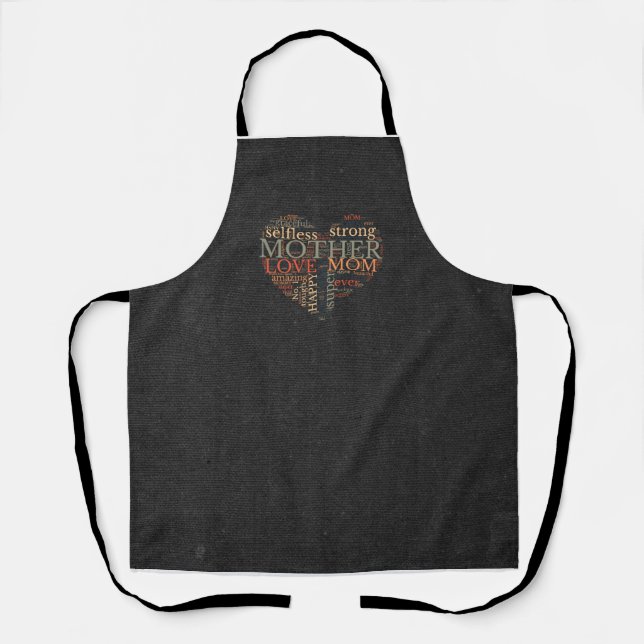 Mother's Day Gift | Wonderful Qualities of Mum  Apron (Front)