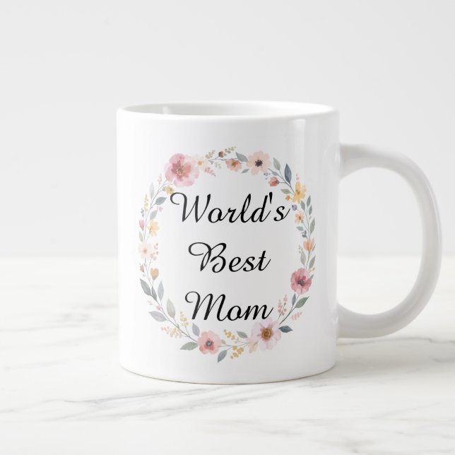 Mother's Day Gift: "World's Best Mom" Large Coffee Mug (Right)