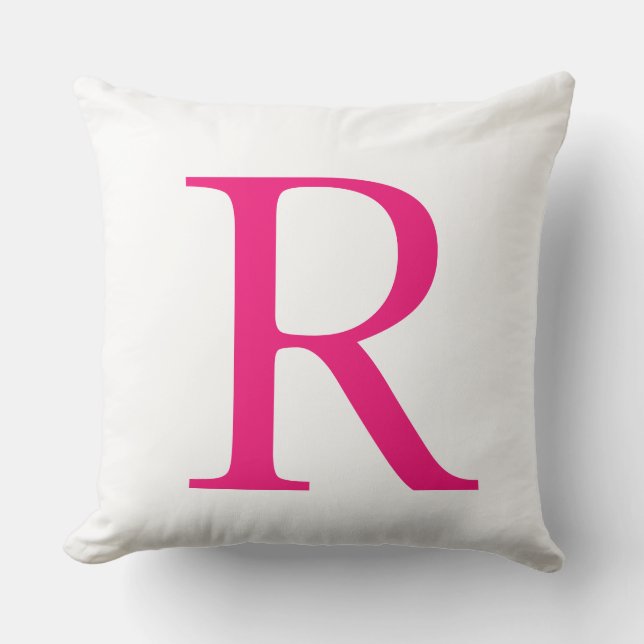 Mother's Day Gifts Birthdays Pink Monogram Name  Cushion (Front)