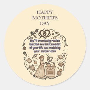 mother's day gifts classic round sticker