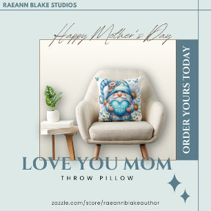 Mother's Day Gnome Throw Pillow