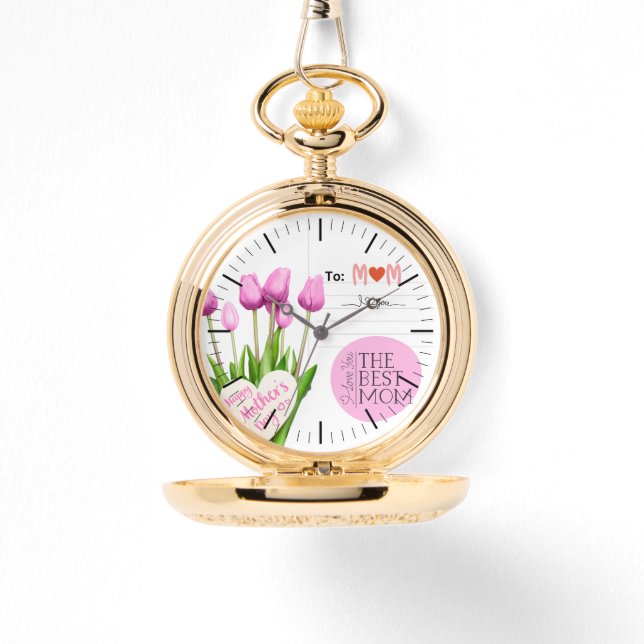 Mother's Day Gold Pocket Watch (Front)