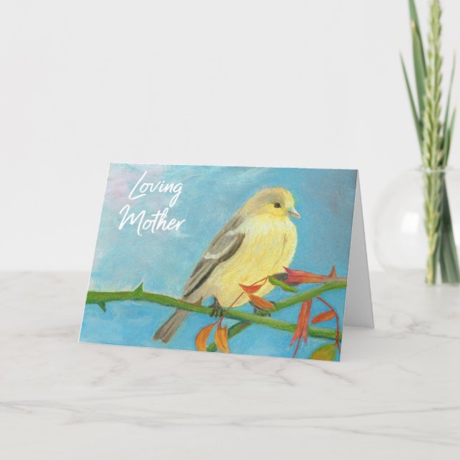 Mother's Day Goldfinch Thank You Card (Front)