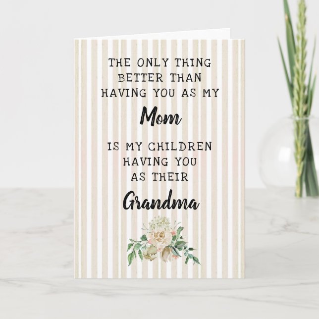 Mother's Day Grandma from Daughter Card (Front)