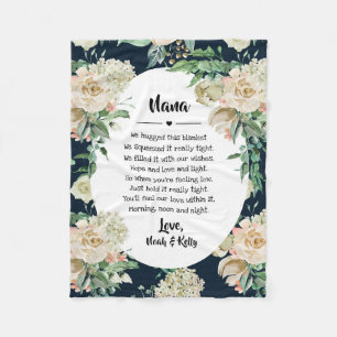 Mother's Day Grandma Grammy Nana from Grandkids Fleece Blanket