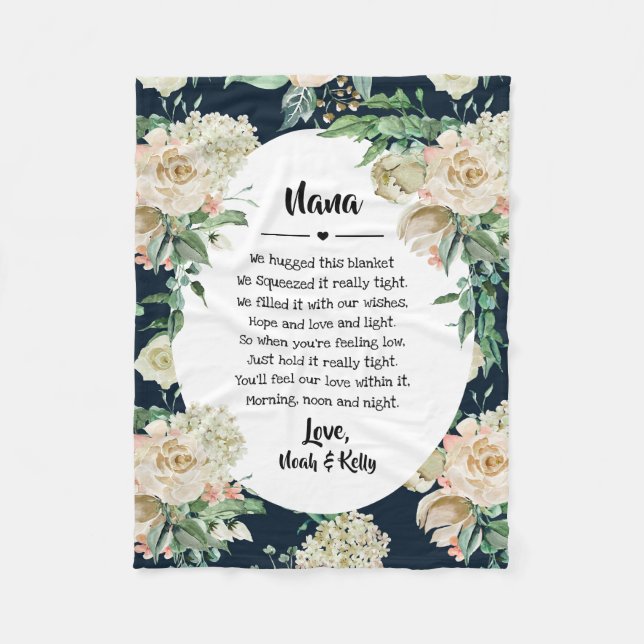 Mother's Day Grandma Grammy Nana from Grandkids Fleece Blanket (Front)