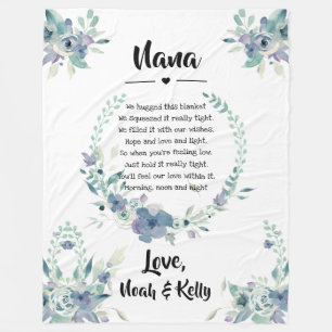 Mother's Day Grandma Grammy Nana from Grandkids Fleece Blanket