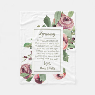 Mother's Day Grandma Grammy Nana from Grandkids Fleece Blanket