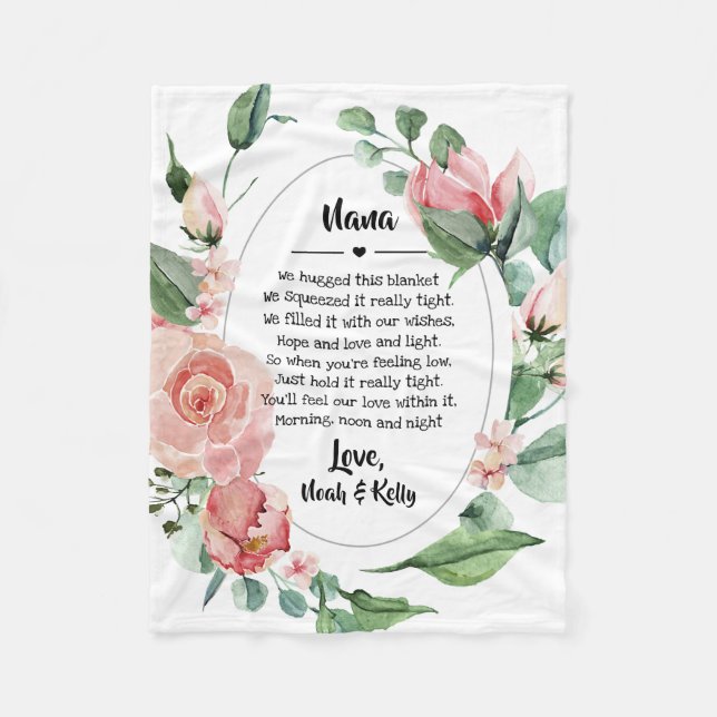 Mother's Day Grandma Grammy Nana from Grandkids Fleece Blanket (Front)