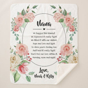 Mother's Day Grandma Grammy Nana from Grandkids Sherpa Blanket