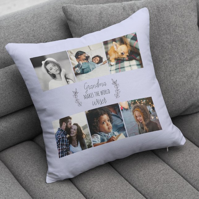 Mother's day grandma keepsake family photo collage cushion (Creator Uploaded)