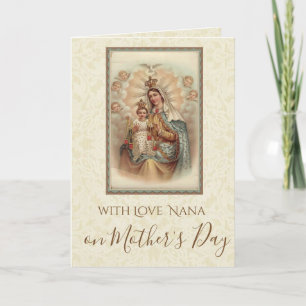 Mother's Day Grandma Nana Virgin Mary Jesus Card