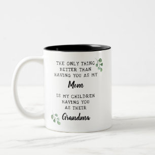 Mother's Day Grandma Photo Gift Two-Tone Coffee Mug