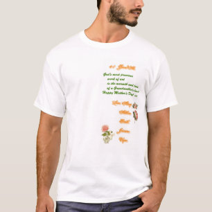 Mother's Day Graphic for Grandmothers (Peach)Front T-Shirt