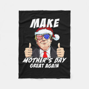 Mother's Day Great Again Mum Ltsp Funny Donald Tru Fleece Blanket