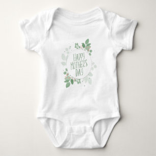 Mother's Day Green Leaves Wreath   Bodysuit