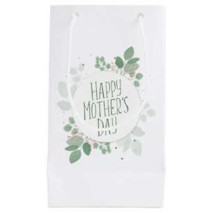 Mother's Day Green Leaves Wreath   Gift Bag