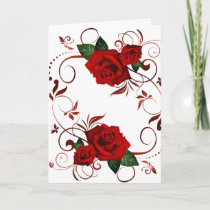 Mother's Day Greeting Card Red Rose