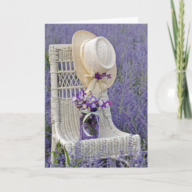 Mother's Day-hat hanging on chair Card (Front)