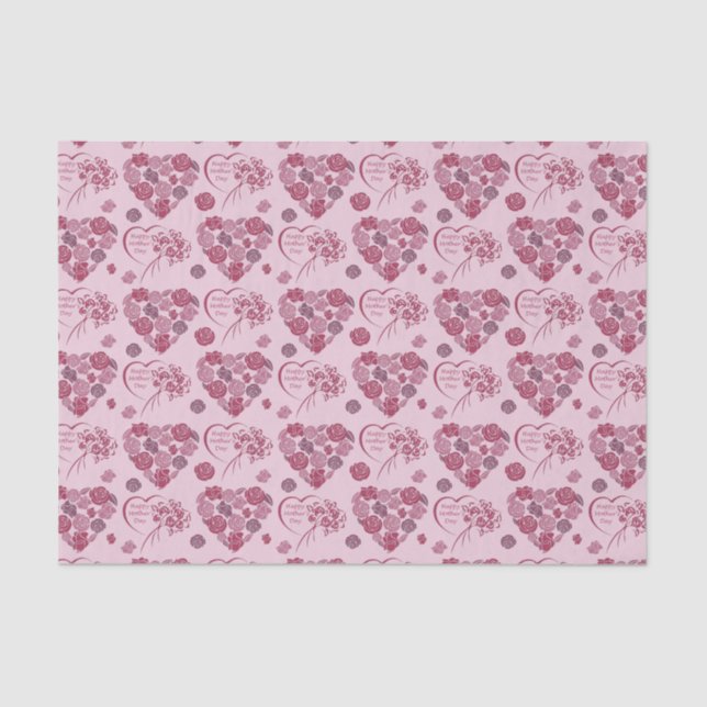 Mother's Day Heart Bouquet Tissue Paper (Front)