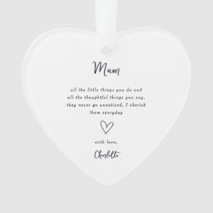 Mother's Day Heart Keepsake Ornament