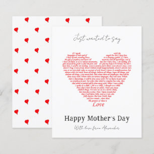 Mothers Day Heart love bible quote Budget