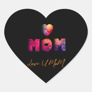 mothers day heart sticker
