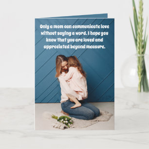 Mother's Day Heartfelt Message Folded Holiday Card