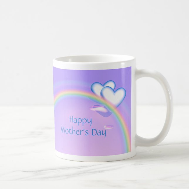 Mothers Day Hearts on Rainbow Coffee Mug (Right)