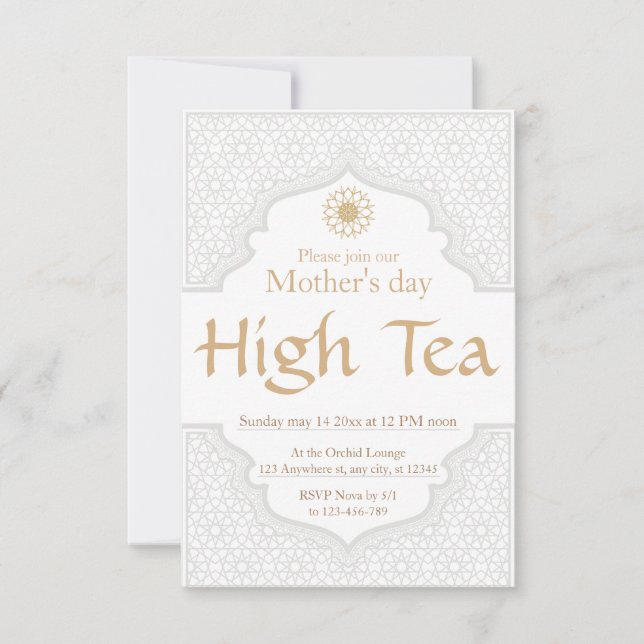 Mothers Day High Tea Invitation (Front)