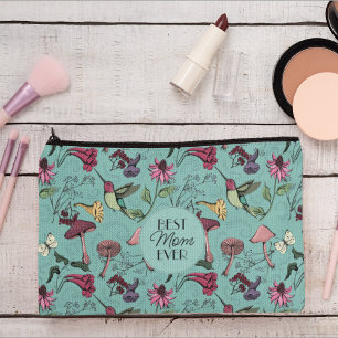 Mothers Day Hummingbird Floral Photo Best Mum Ever Accessory Pouch
