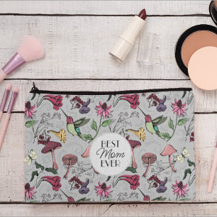 Mothers Day Hummingbird Floral Photo Best Mum Ever Accessory Pouch