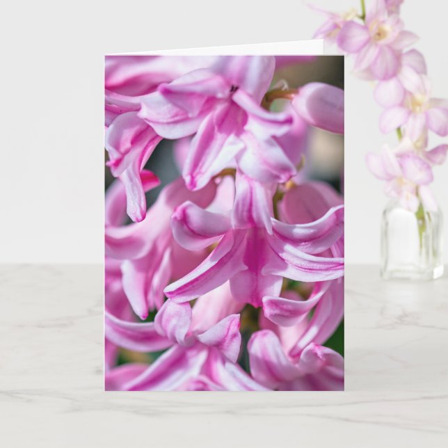 Mother's Day Hyacinth Bloom with Poem Customisable Card (Orchid)